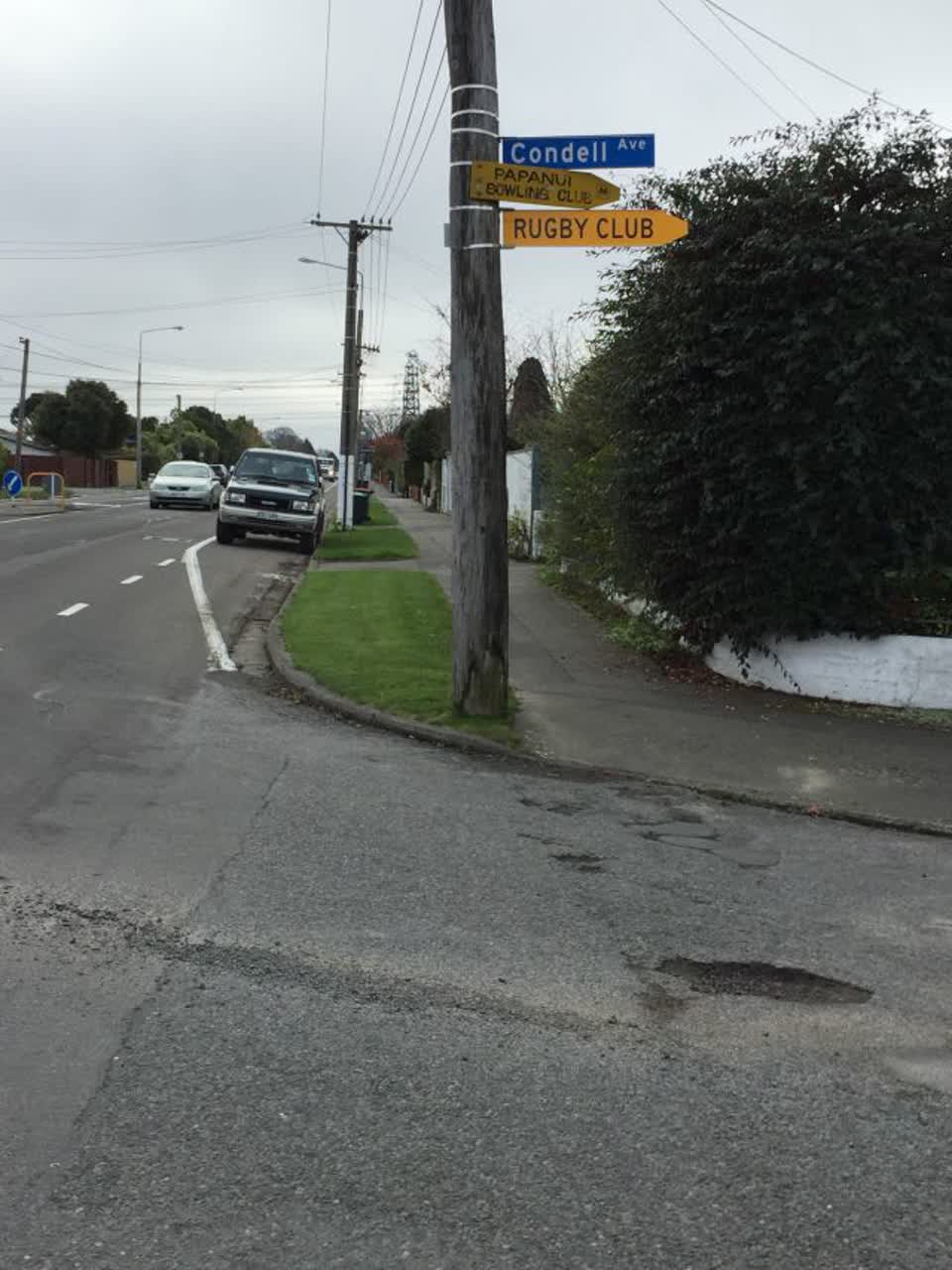The photograph attached to this roading/streets report