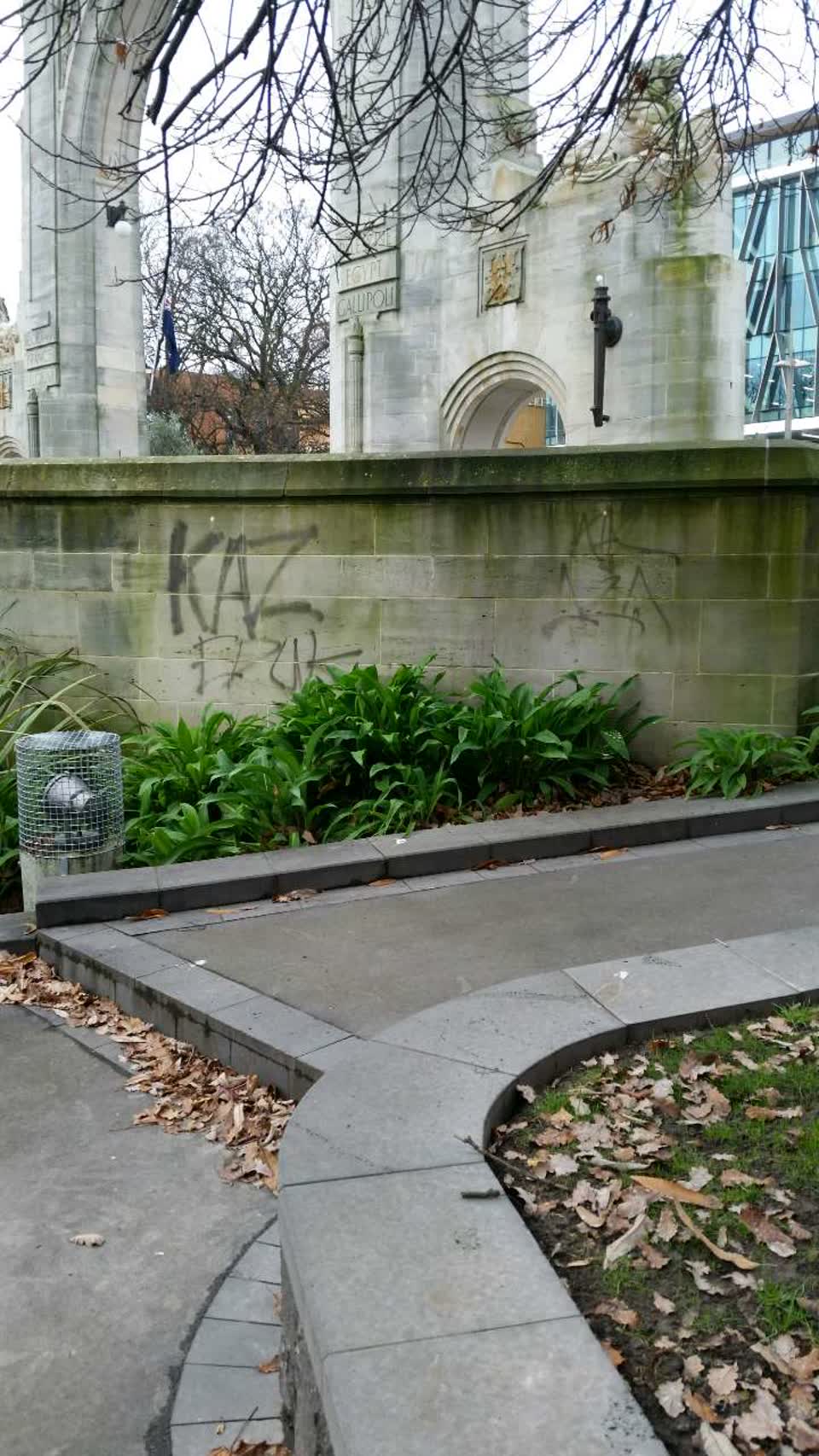 The photograph attached to this graffiti report