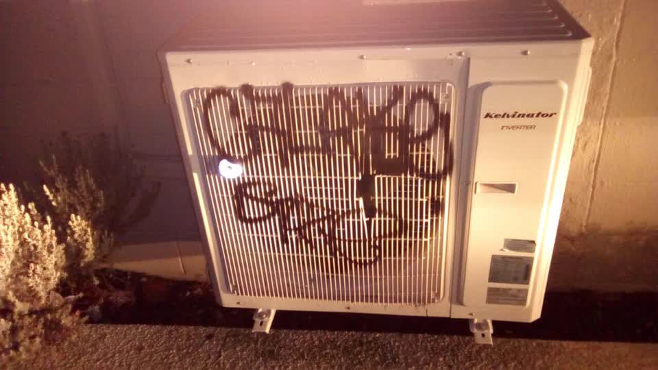 The photograph attached to this graffiti report