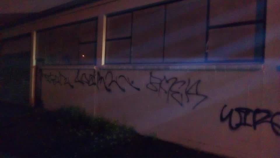 The photograph attached to this graffiti report