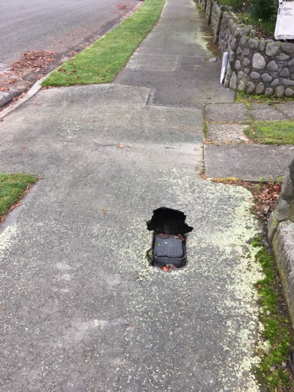 The photograph attached to this roading/streets report
