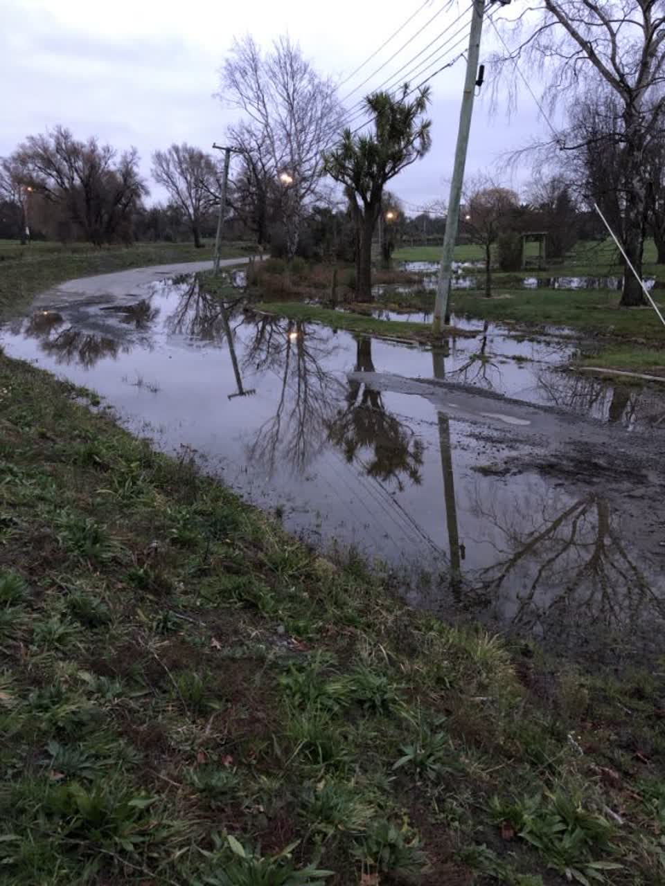 The photograph attached to this flooding report