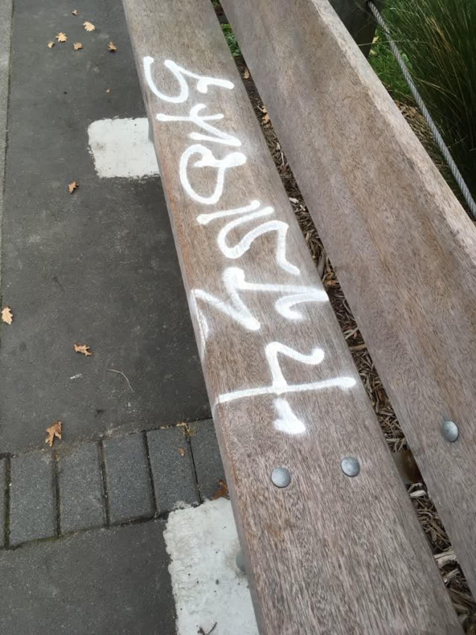 The photograph attached to this graffiti report
