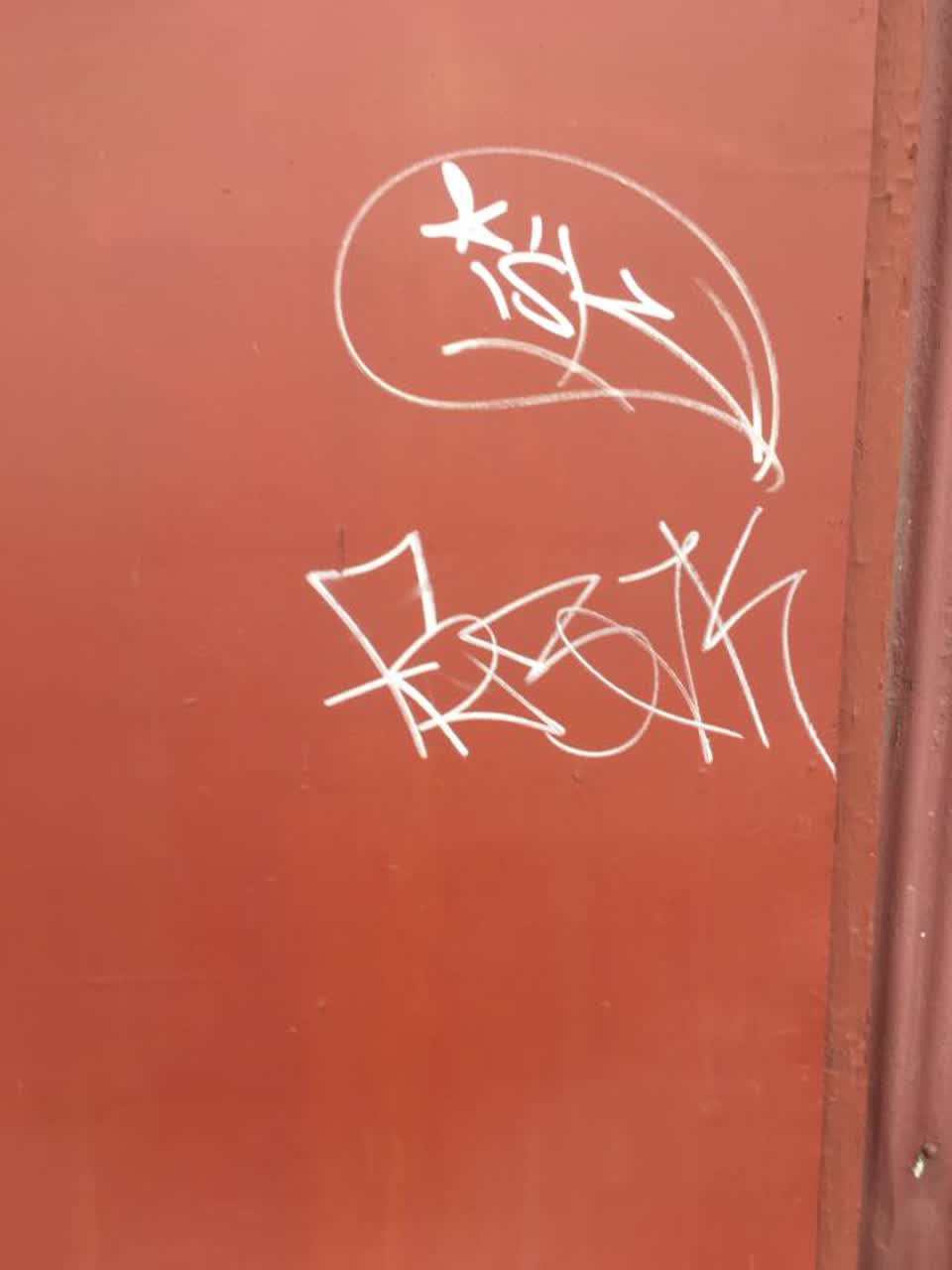 The photograph attached to this graffiti report