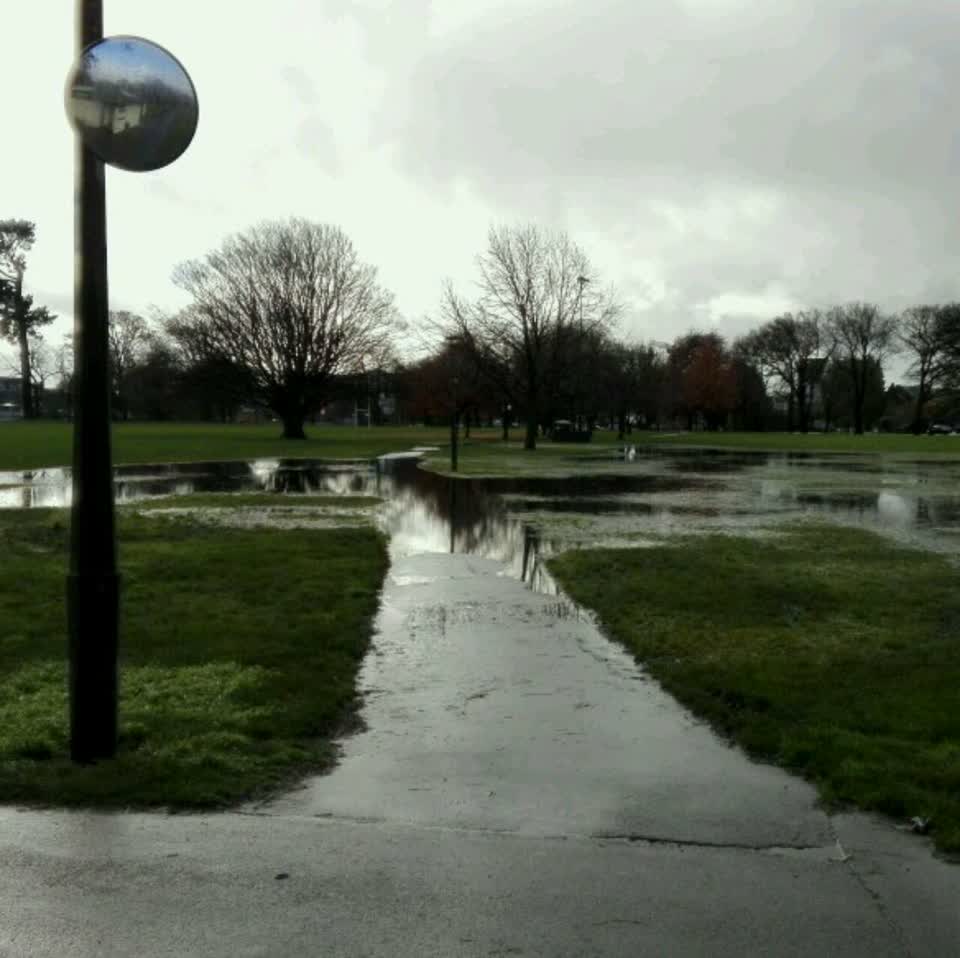 The photograph attached to this flooding report