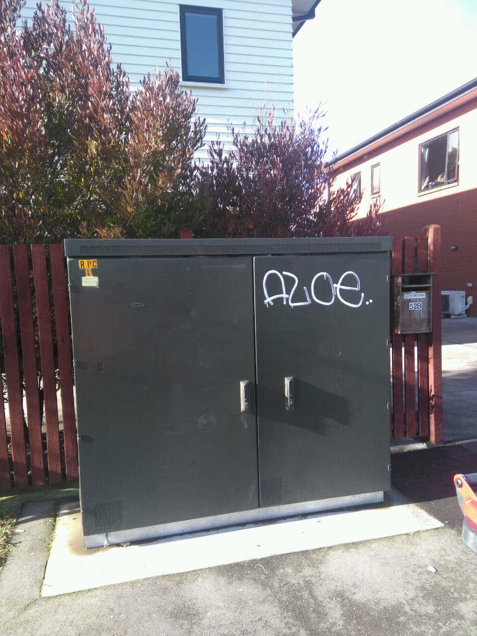 The photograph attached to this graffiti report