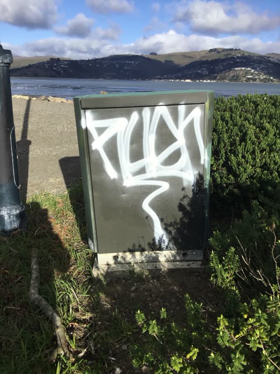 The photograph attached to this graffiti report