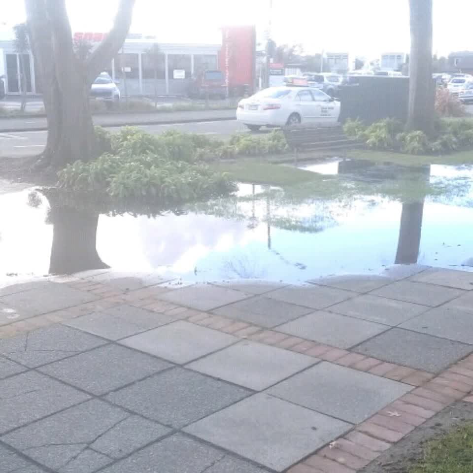 The photograph attached to this flooding report