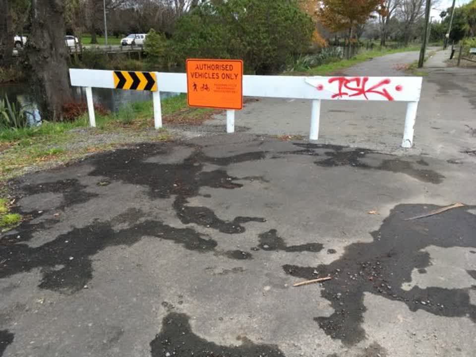 The photograph attached to this graffiti report