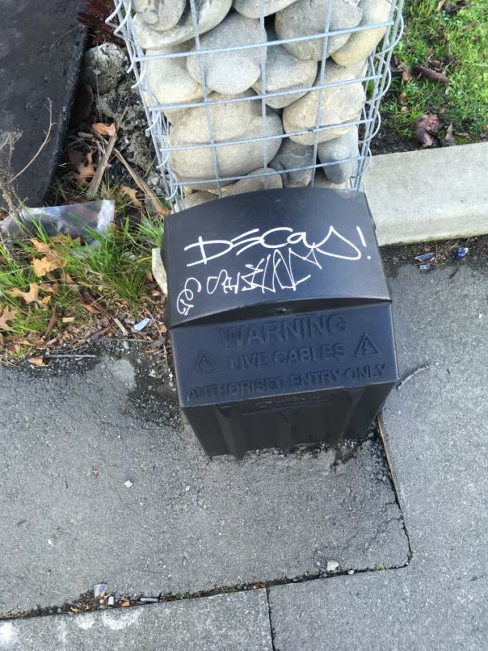 The photograph attached to this graffiti report