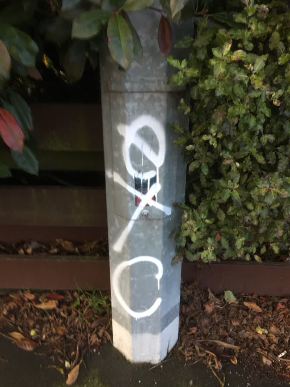 The photograph attached to this graffiti report