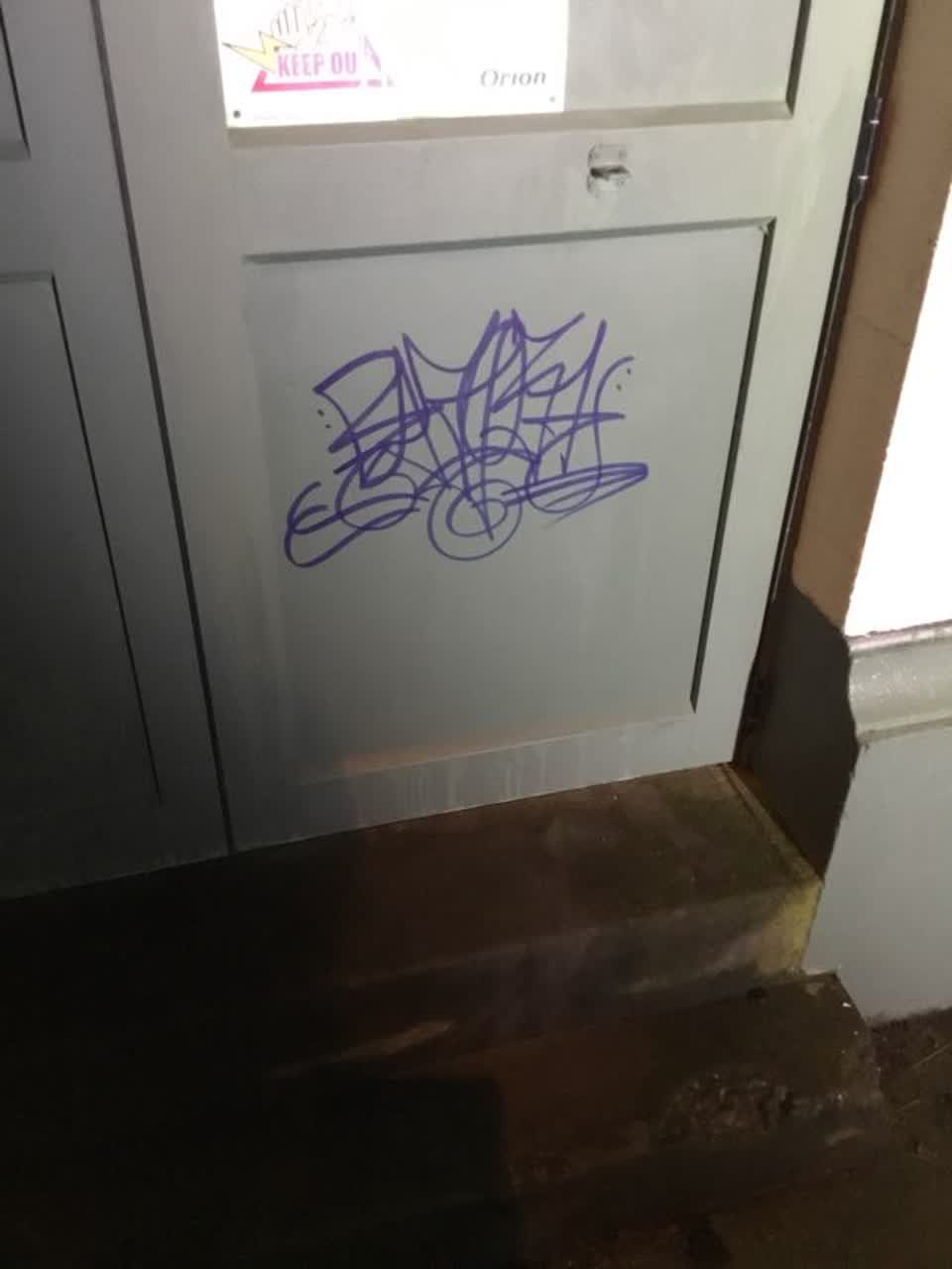 The photograph attached to this graffiti report