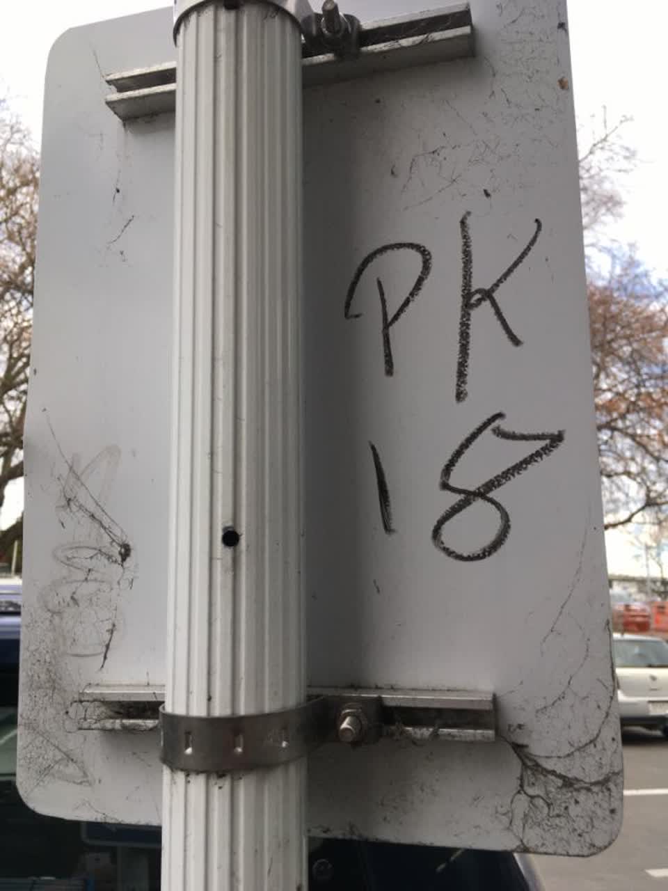 The photograph attached to this graffiti report