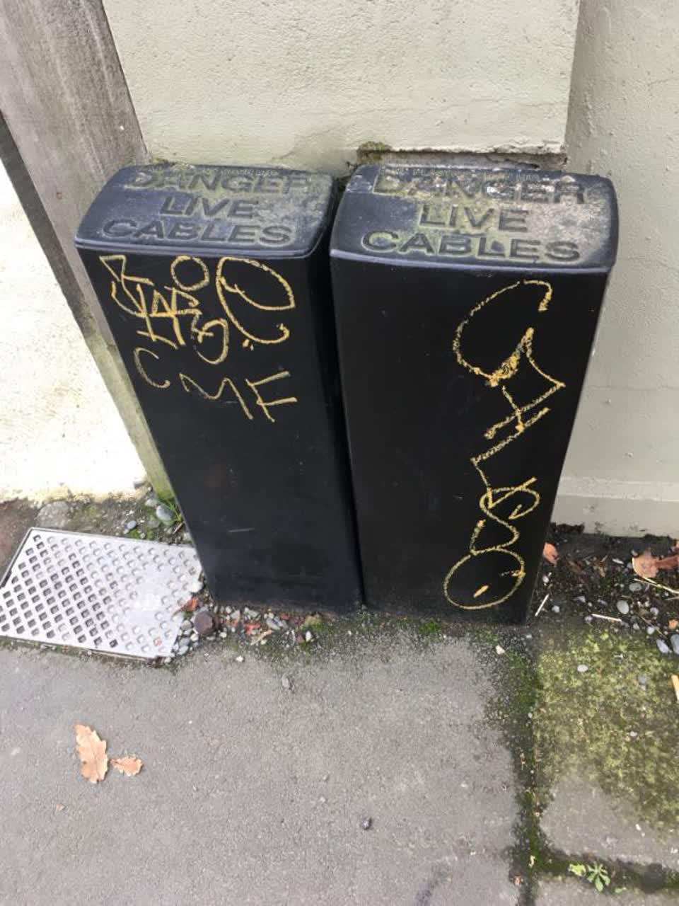 The photograph attached to this graffiti report