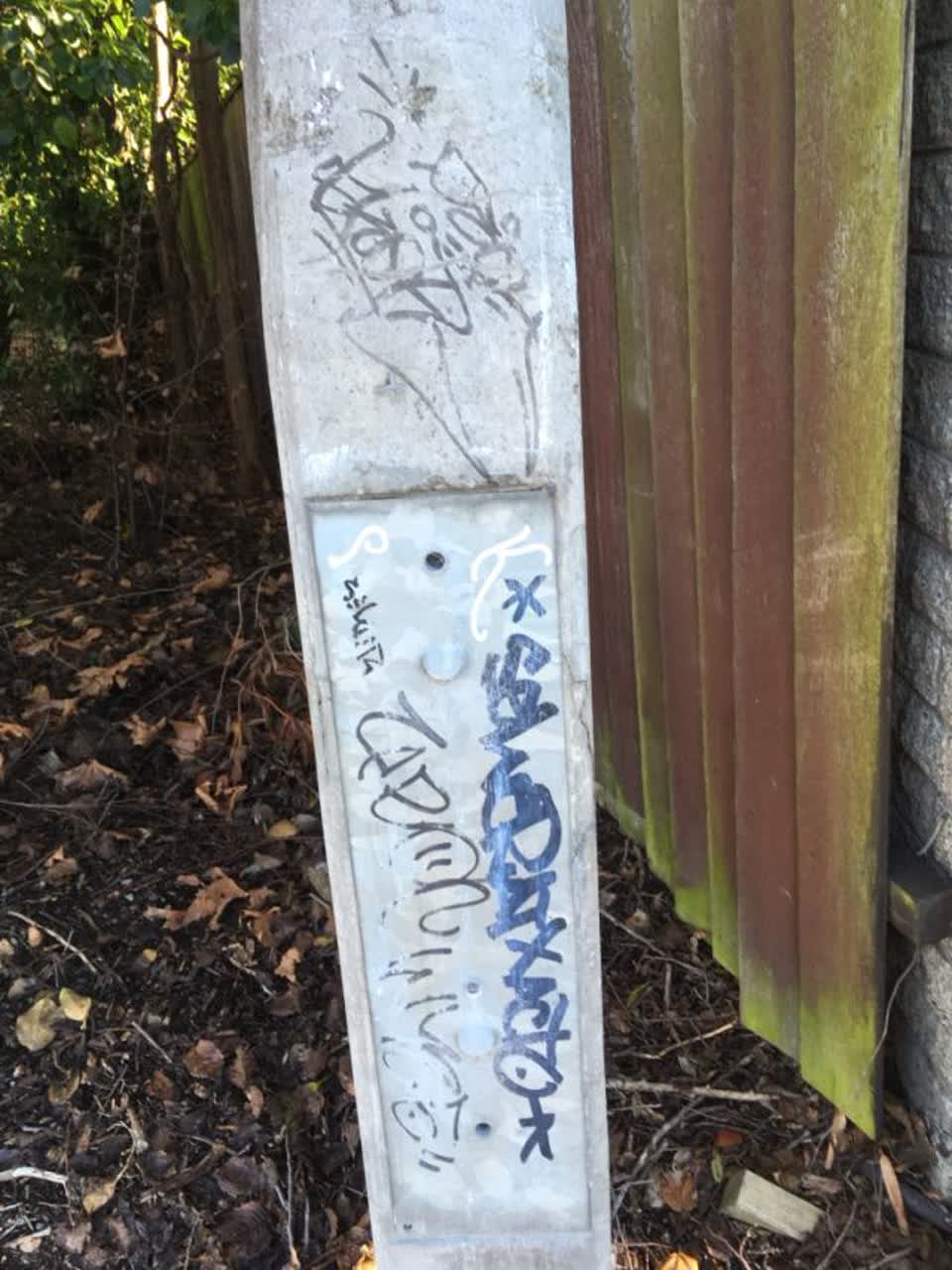 The photograph attached to this graffiti report