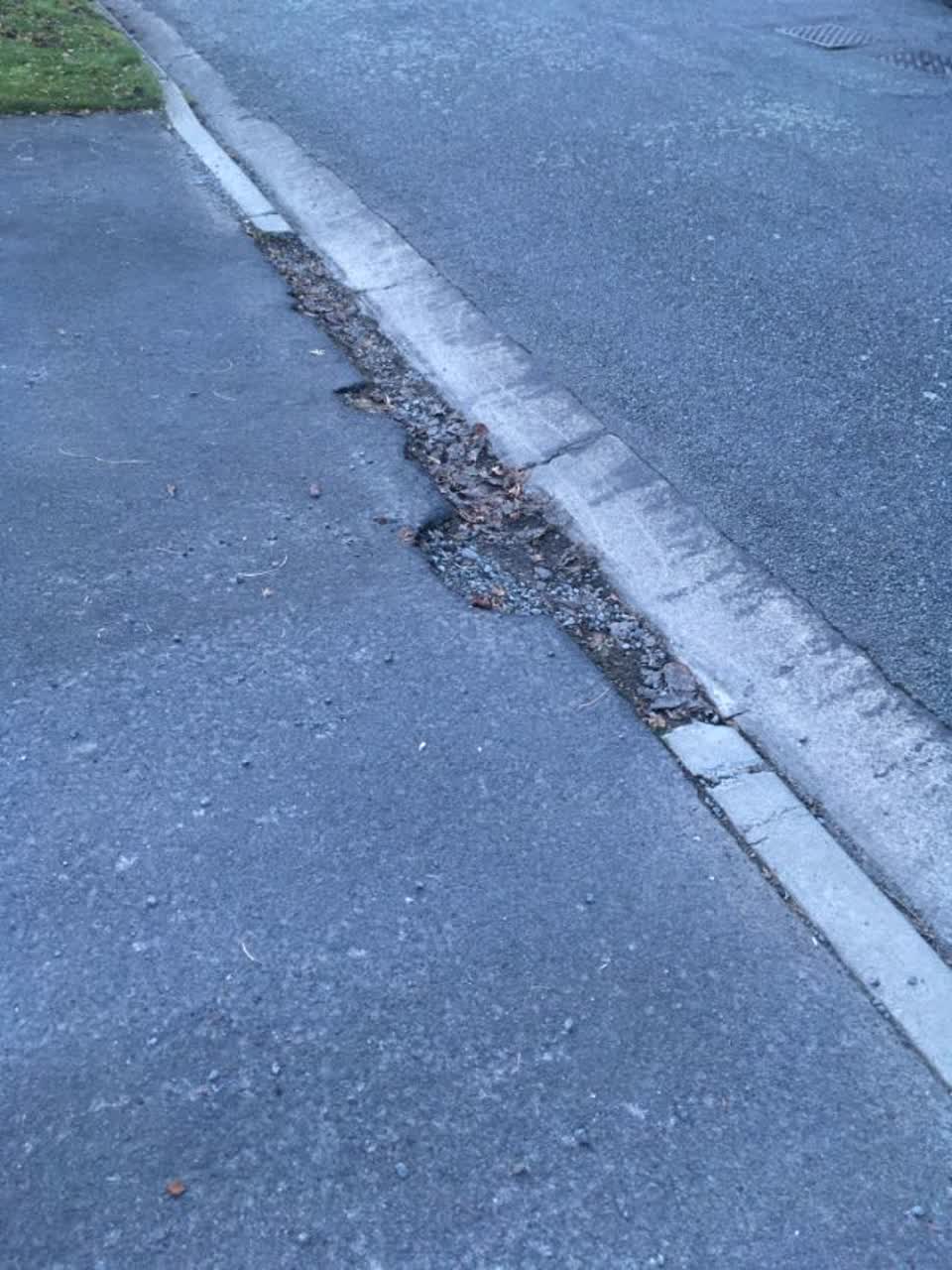 The photograph attached to this roading/streets report