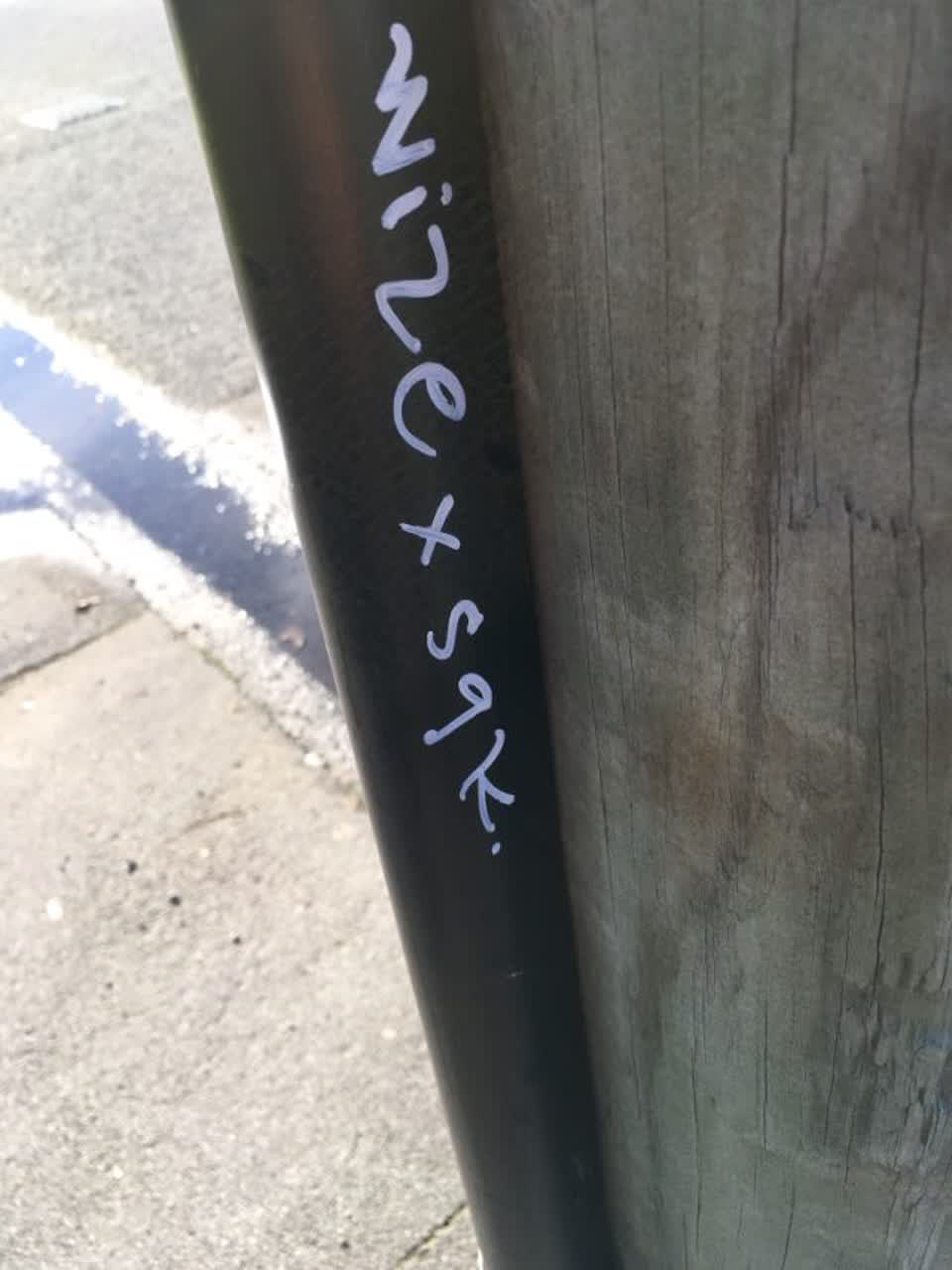 The photograph attached to this graffiti report