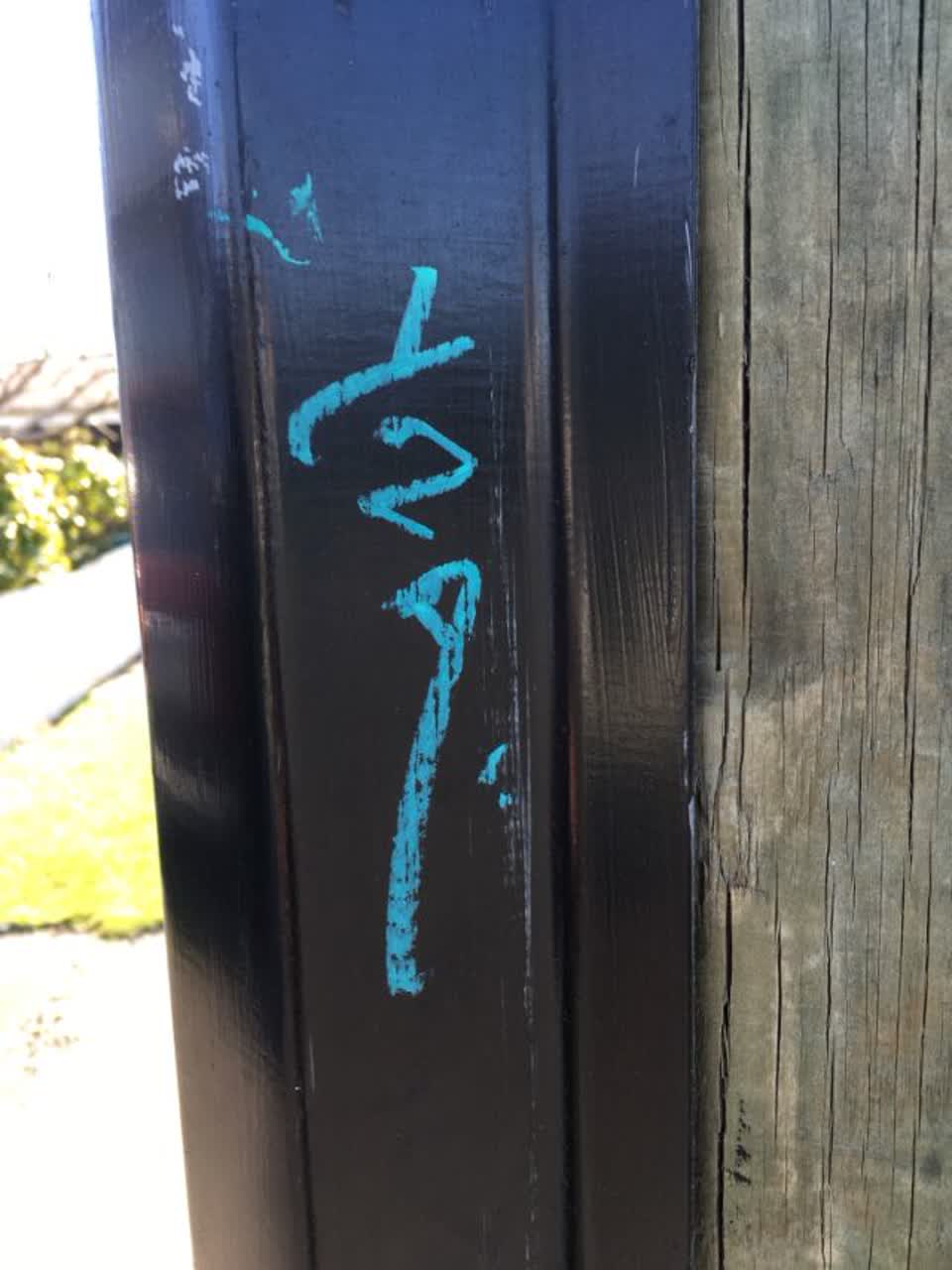 The photograph attached to this graffiti report