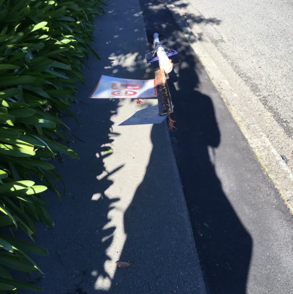 The photograph attached to this roading/streets report