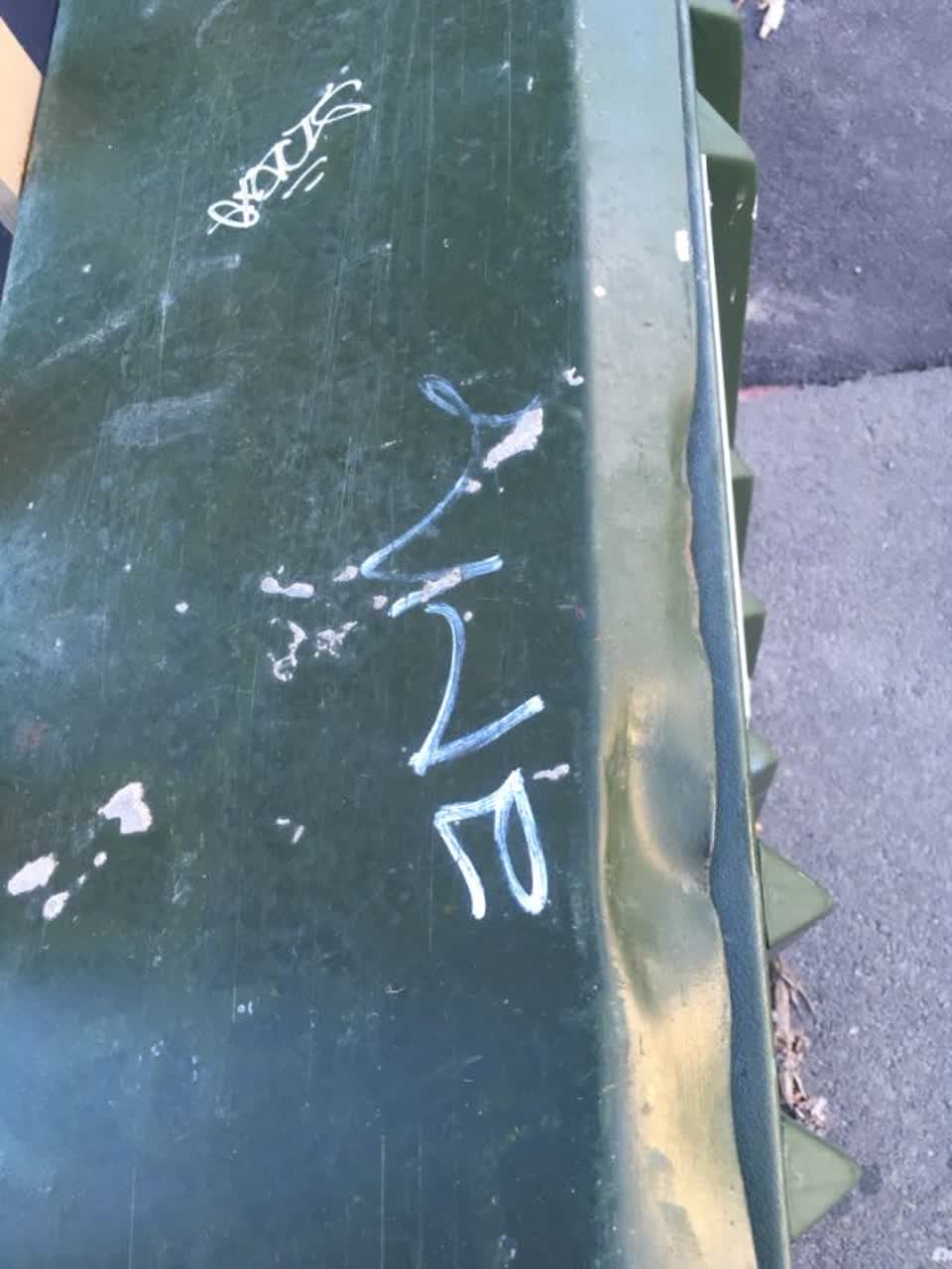 The photograph attached to this graffiti report