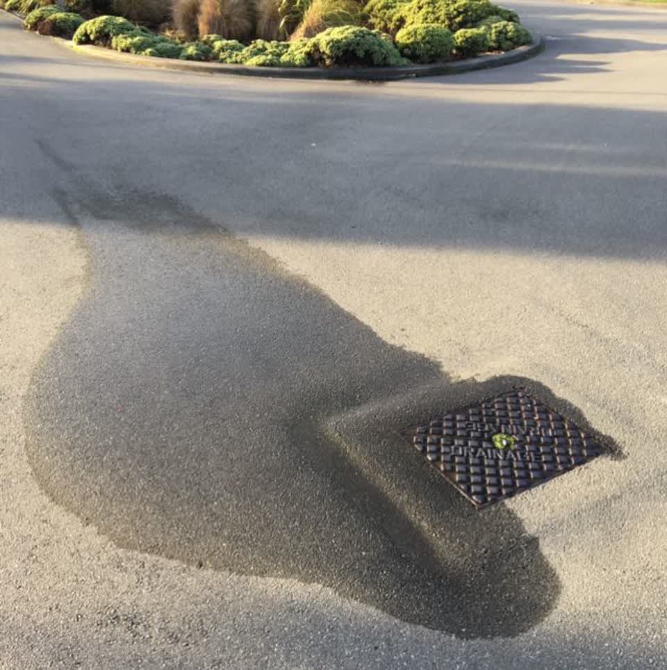 The photograph attached to this wastewater/stormwater report