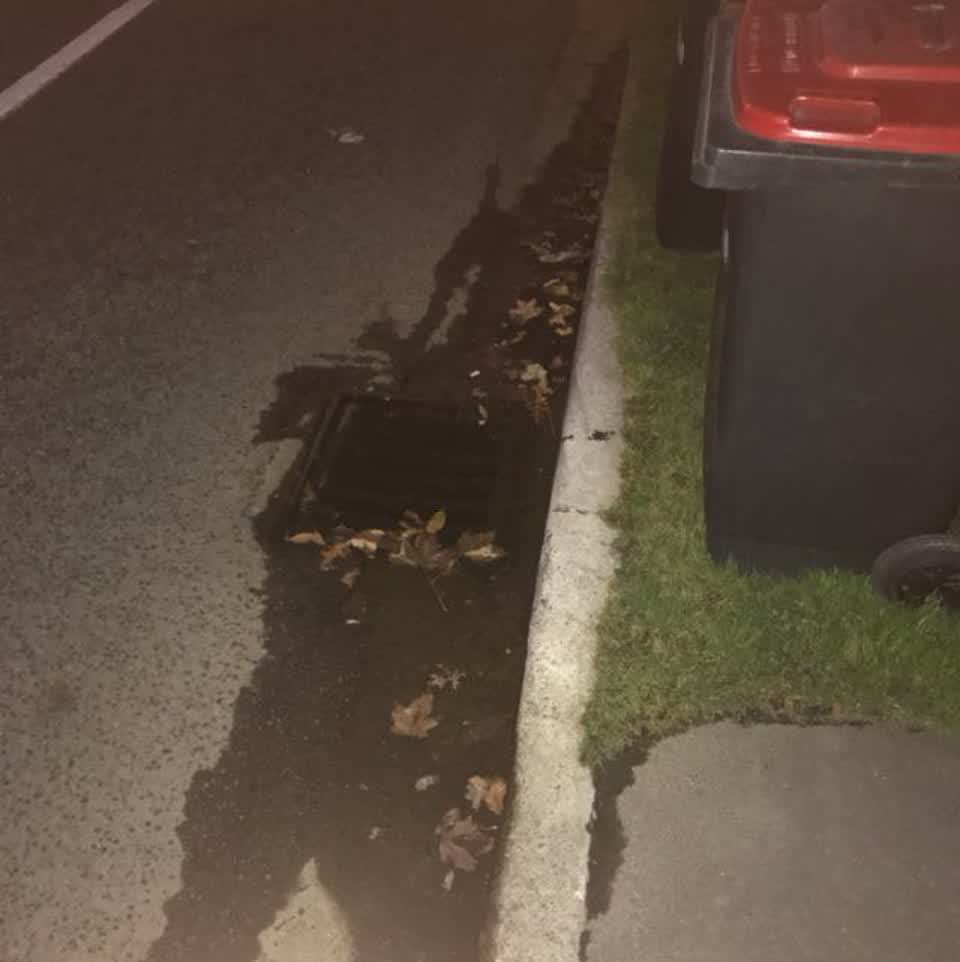 The photograph attached to this flooding report