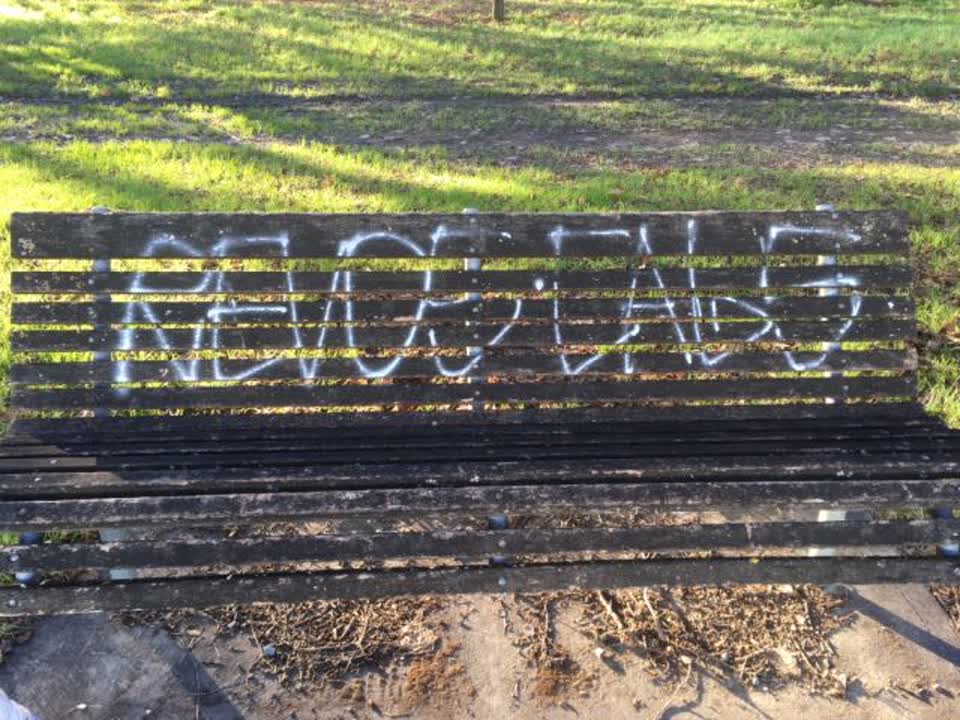 The photograph attached to this graffiti report