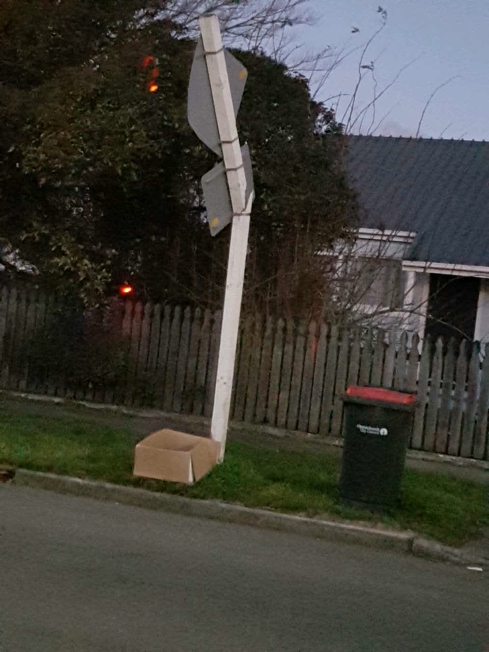 The photograph attached to this roading/streets report