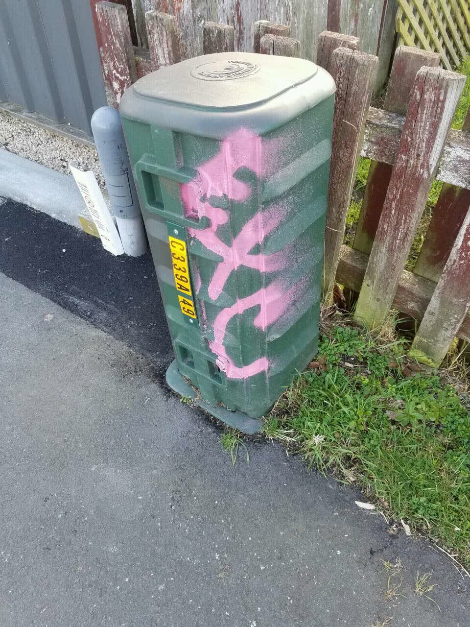 The photograph attached to this graffiti report