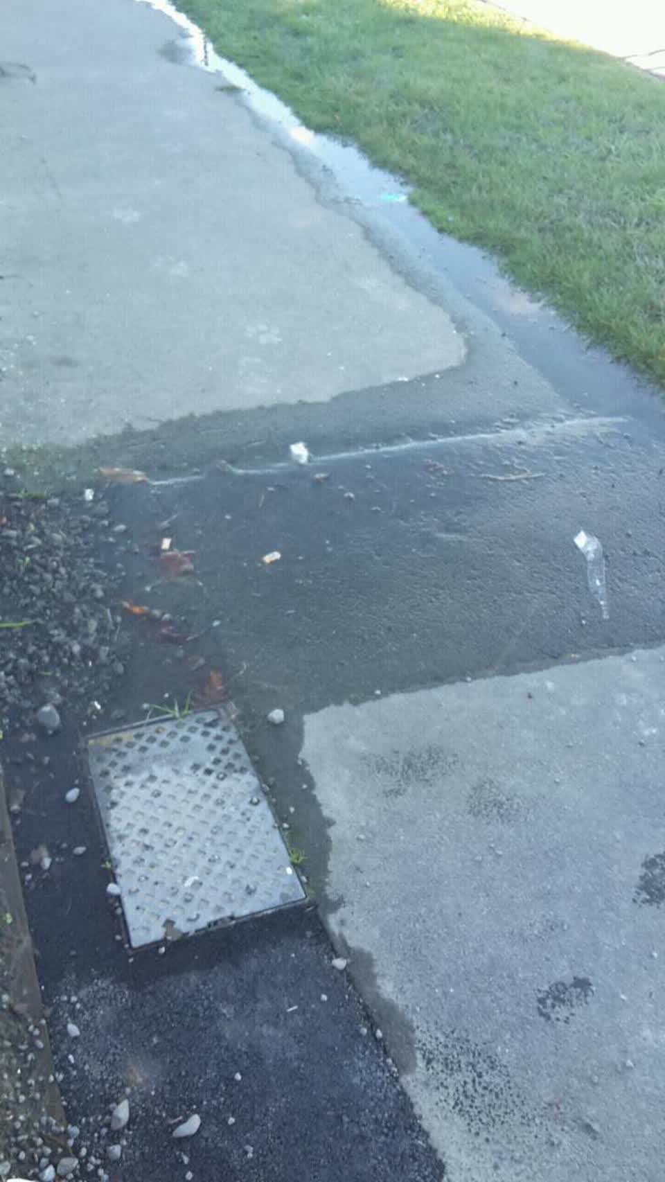 The photograph attached to this flooding report