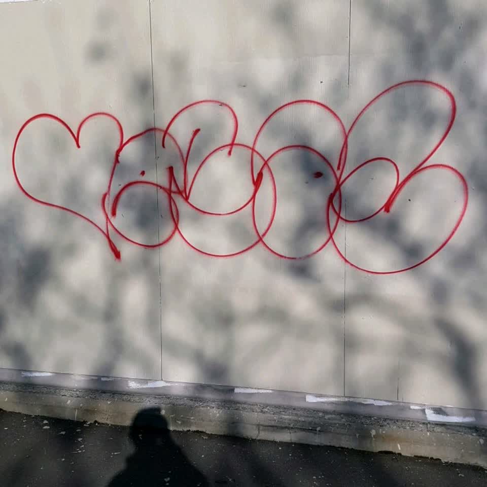 The photograph attached to this graffiti report