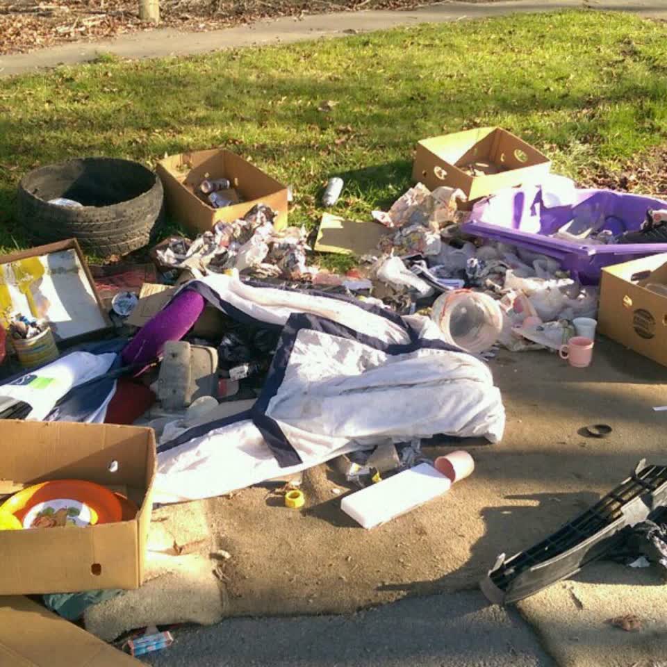 The photograph attached to this rubbish/recycling report