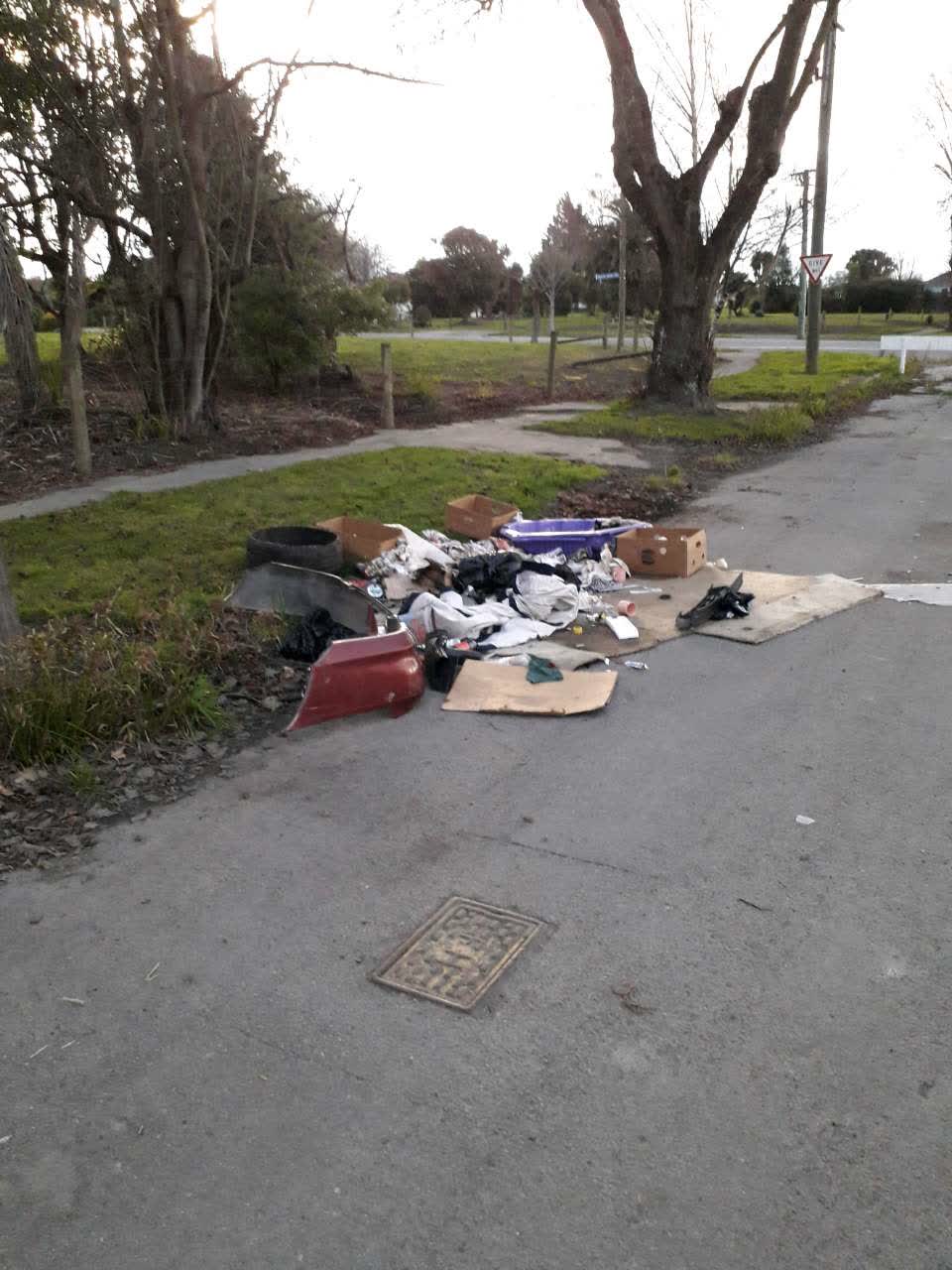 The photograph attached to this rubbish/recycling report