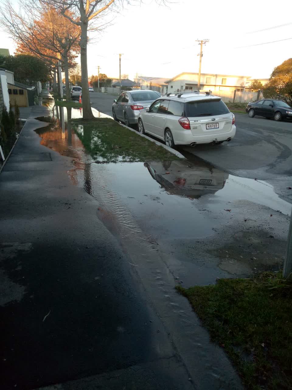 The photograph attached to this flooding report