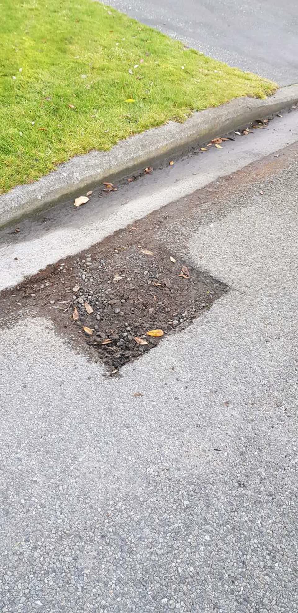 The photograph attached to this roading/streets report