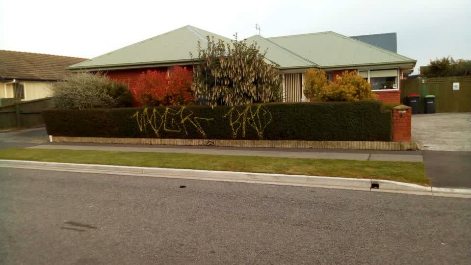The photograph attached to this graffiti report