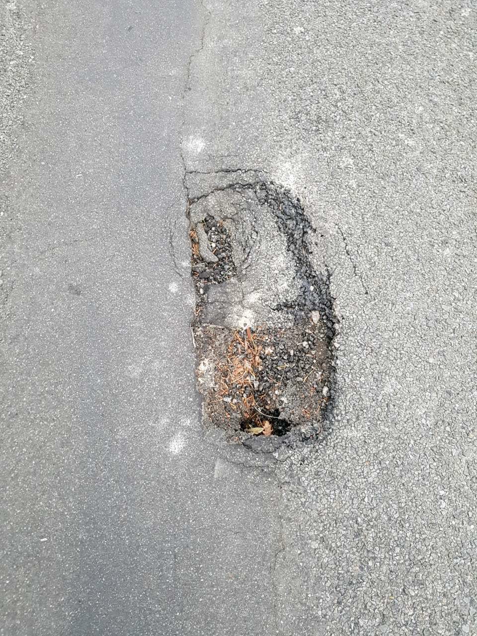 The photograph attached to this roading/streets report
