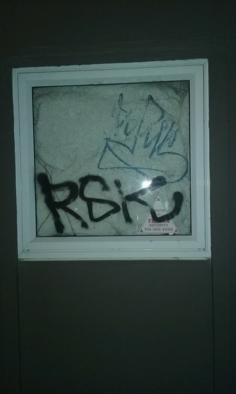 The photograph attached to this graffiti report