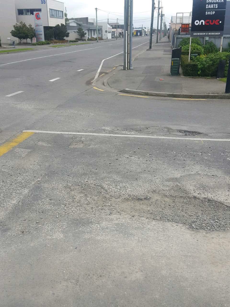 The photograph attached to this roading/streets report