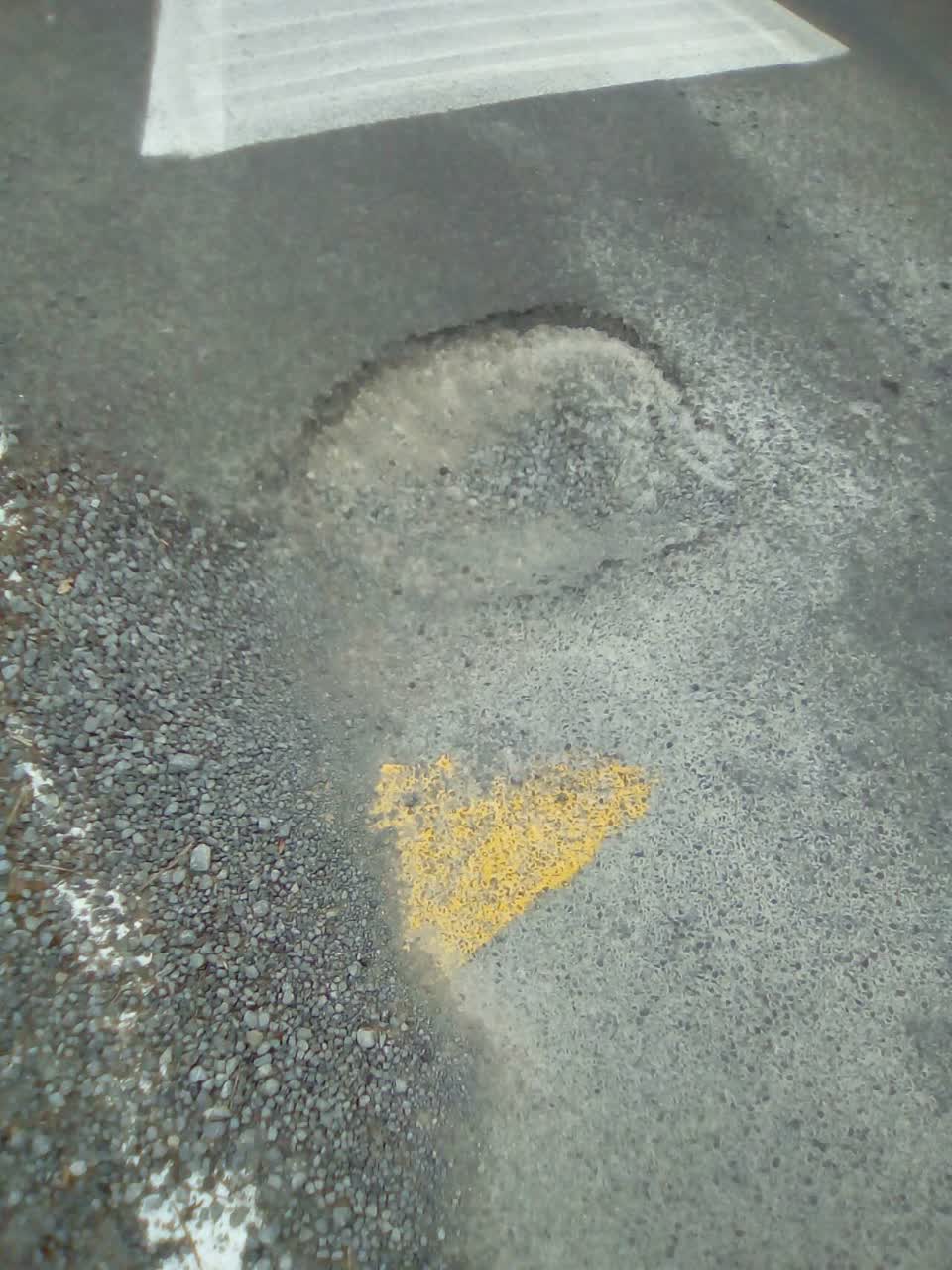 The photograph attached to this roading/streets report