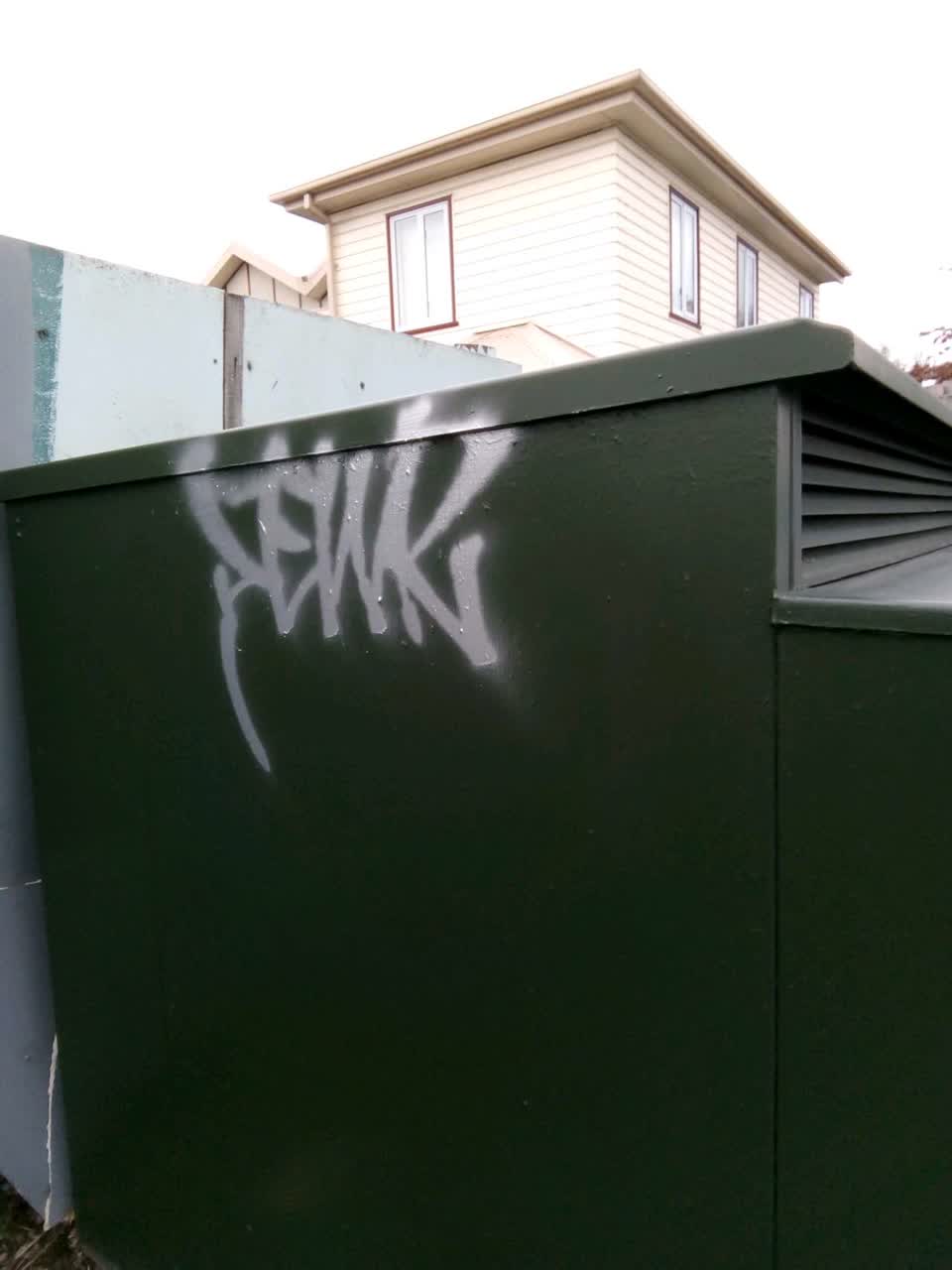 The photograph attached to this graffiti report