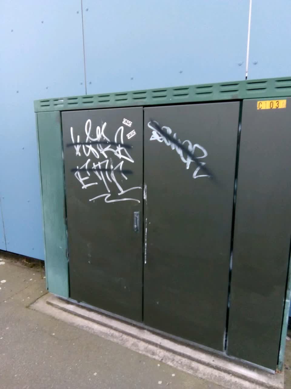 The photograph attached to this graffiti report