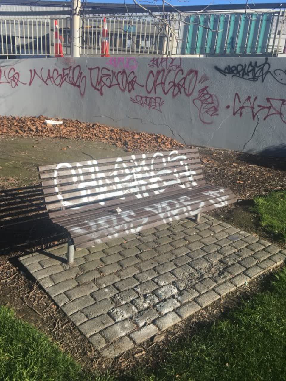 The photograph attached to this graffiti report