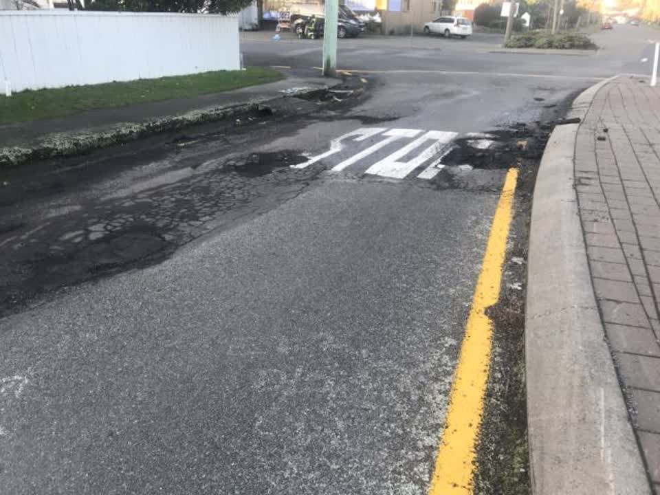 The photograph attached to this roading/streets report