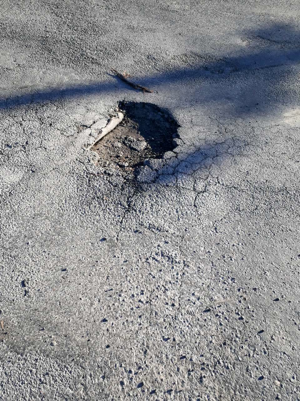 The photograph attached to this roading/streets report