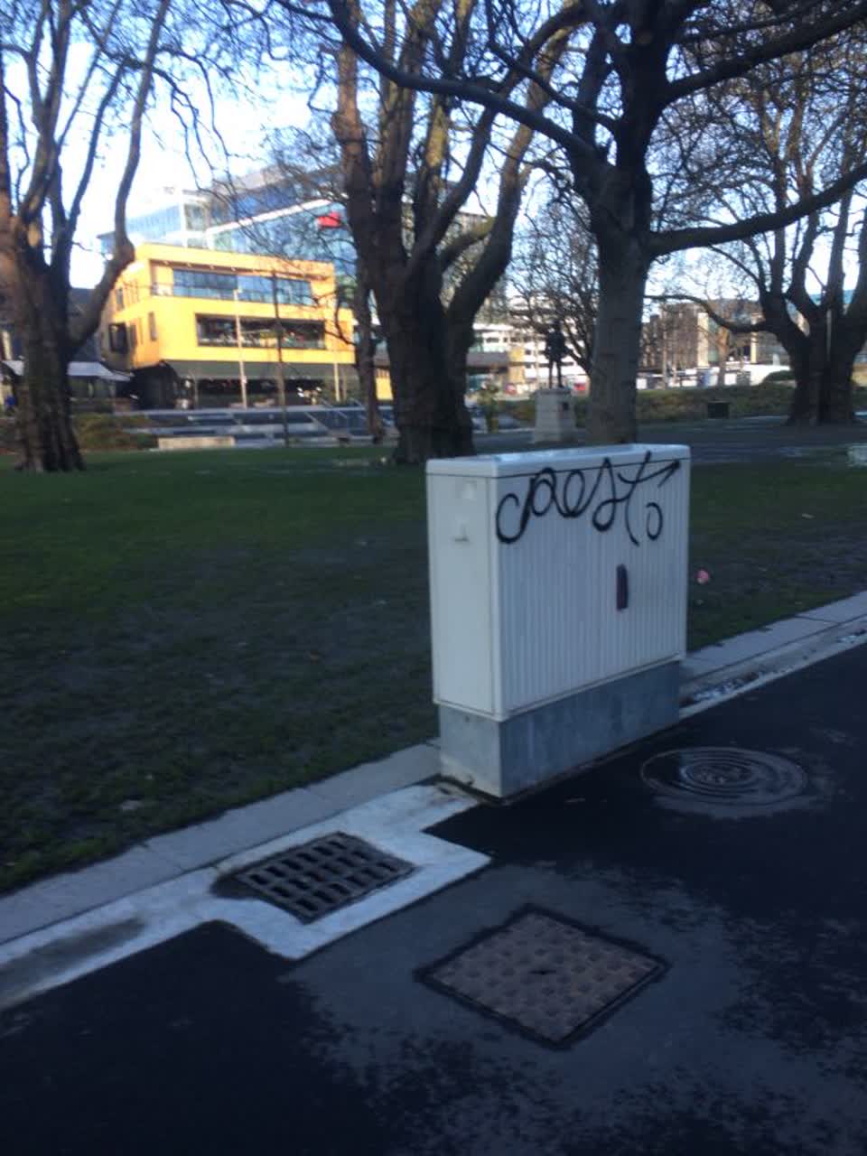 The photograph attached to this graffiti report