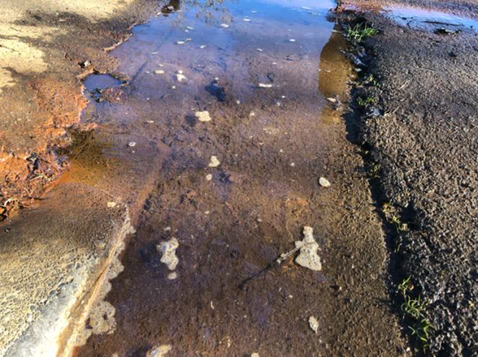 The photograph attached to this flooding report