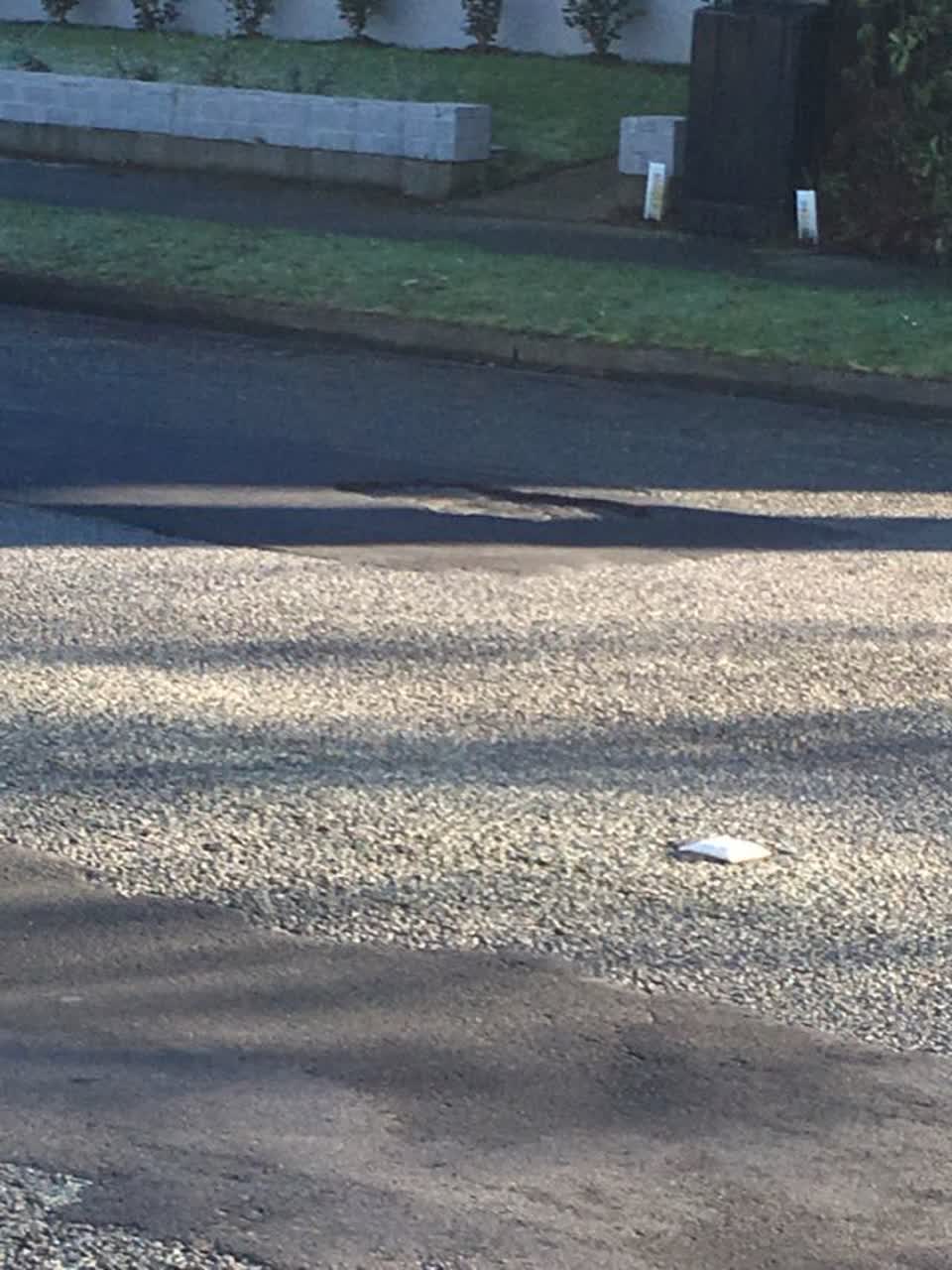 The photograph attached to this roading/streets report
