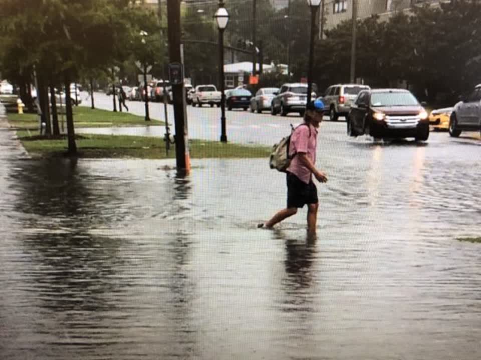The photograph attached to this flooding report