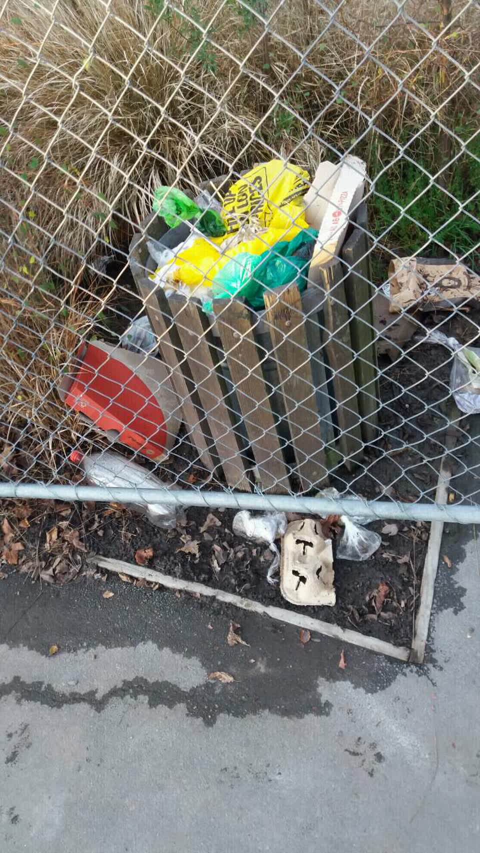 The photograph attached to this rubbish/recycling report
